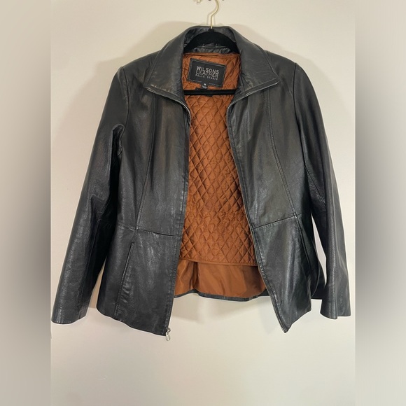 Wilson's Leather Pelle Studio Sz M Woman's Leather Jacket W/ Thinsulate - Picture 1 of 8